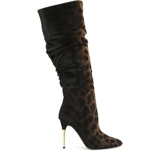 TOM FORD Leopard print knee-length boots Size 35